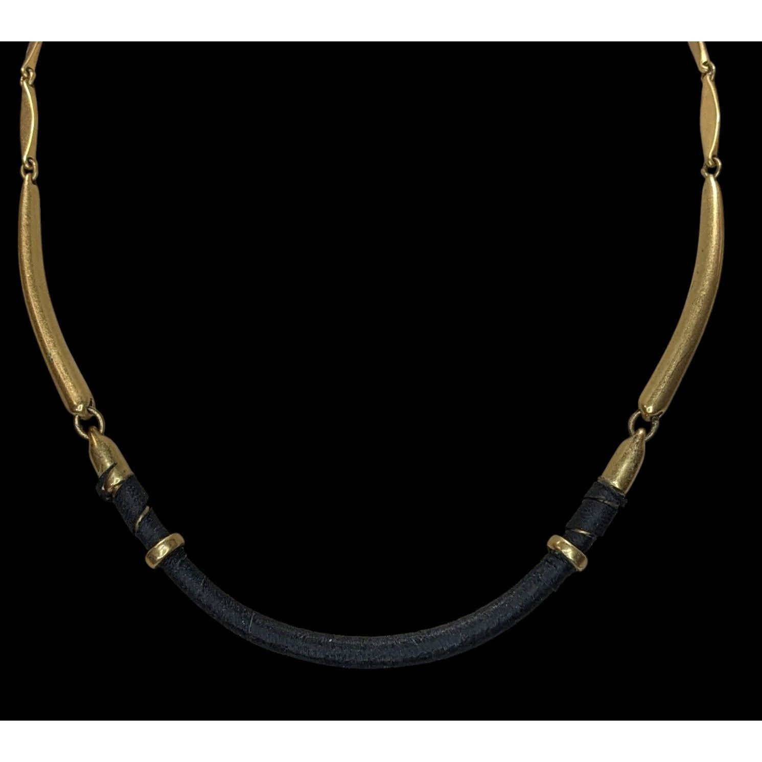 Other Stella & Dot Marcell Choker Collar Black And Gold Tone Neckl Size ONE SIZE - 7 Thumbnail