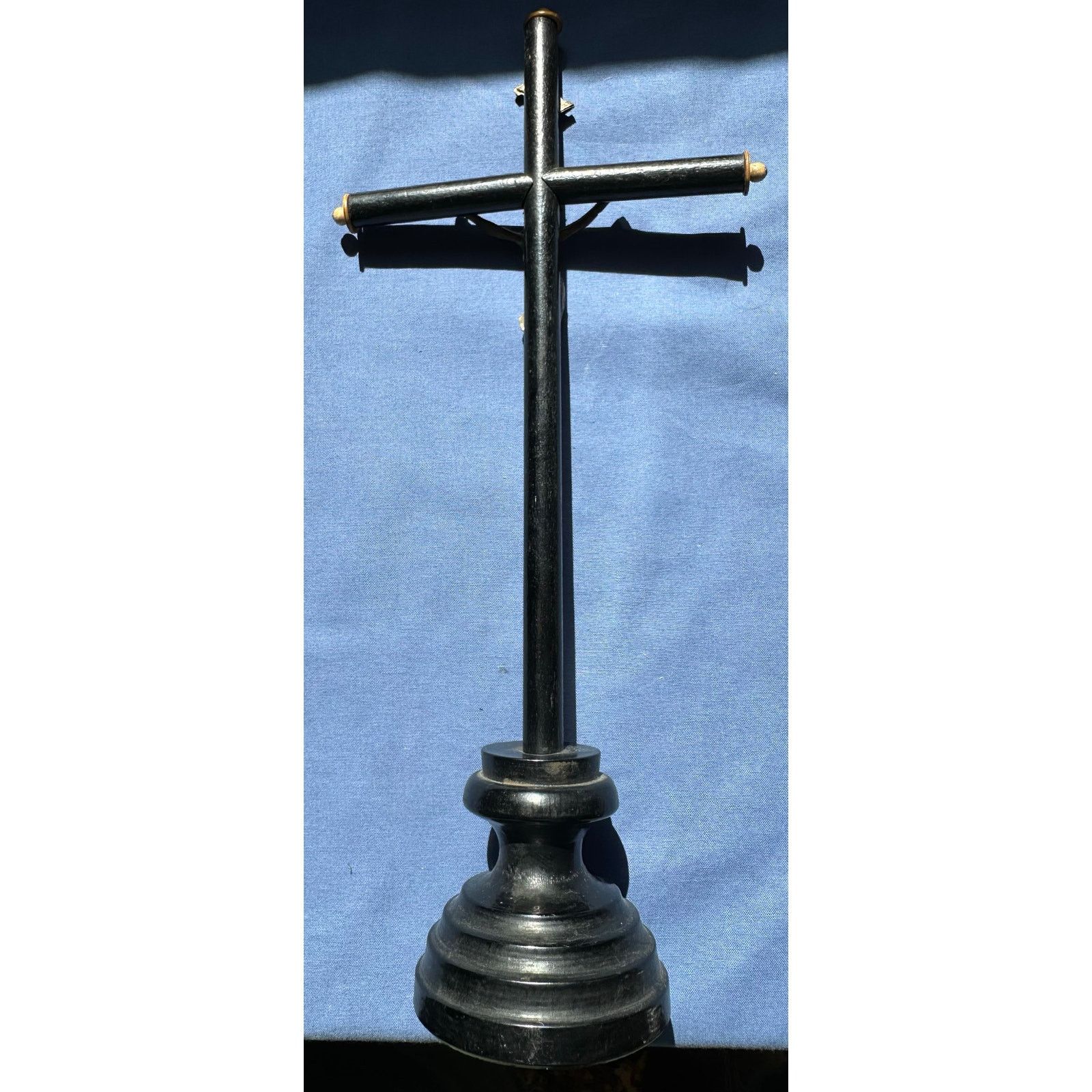 Other Antique Wood Standing Cross Crucifixion Altar Piece Size ONE SIZE - 5 Thumbnail