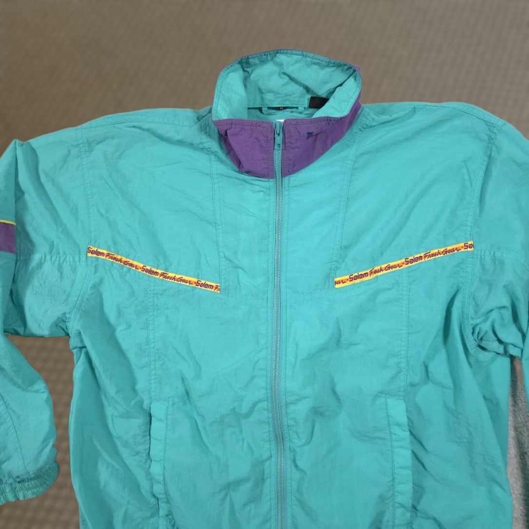 Vintage VINTAGE Salem Fresh Gear Jacket Mens Medium Green Full Zip Windbreaker 90s Size US M / EU 48-50 / 2 - 1 Thumbnail