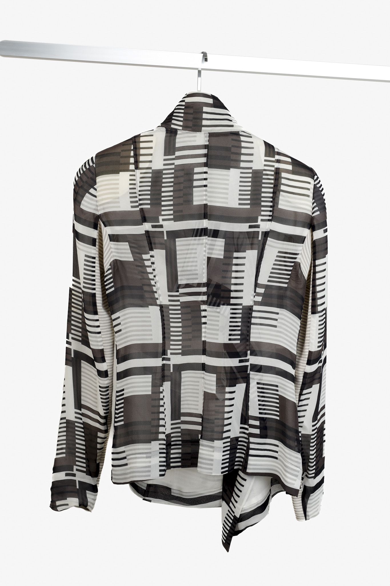 Rick Owens Rick Owens 2011 Khaki Cream Geometric Mix Material Jacket Size L / US 10 / IT 46 - 2 Thumbnail