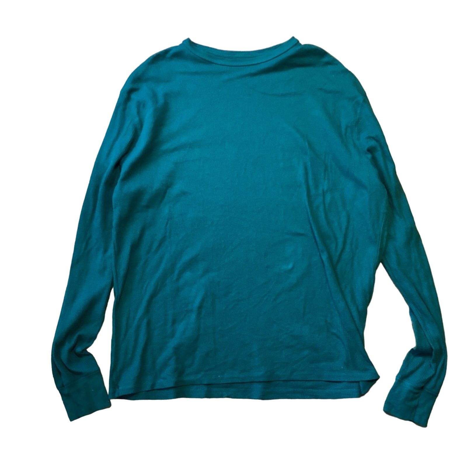 Merona Merona Green Long Sleeve Waffle Shirt Size US XL / EU 56 / 4 - 3 Thumbnail