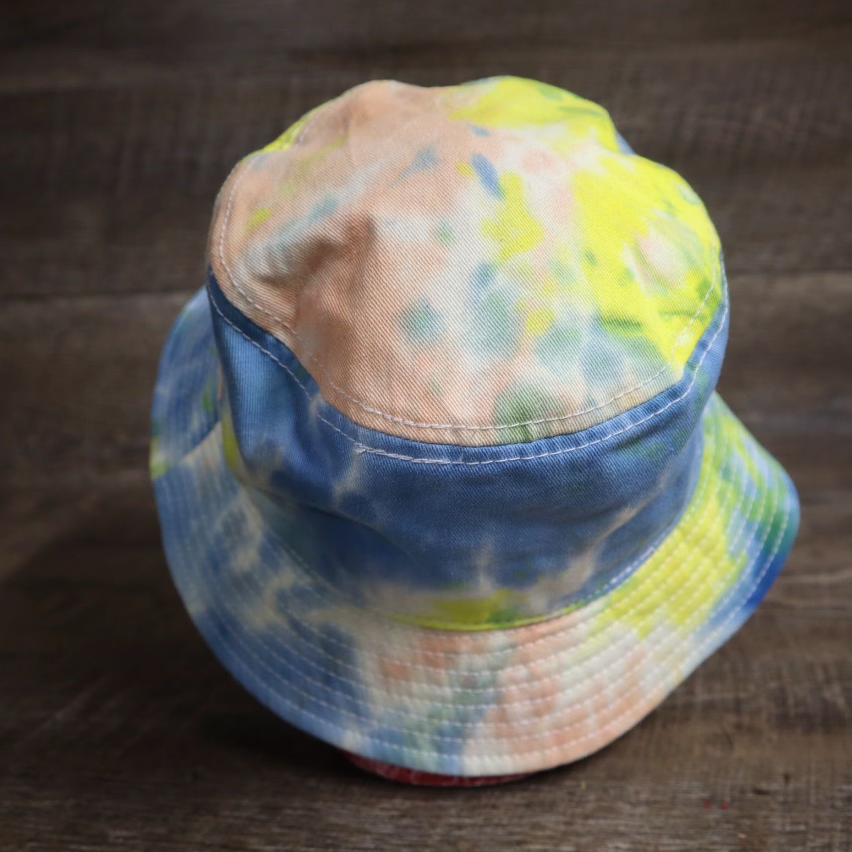 Rainbow VINTAGE Rainbow Tie-Dye Bucket Hat Sun Cap Fishing Fisherman Adult One-Size Size ONE SIZE - 3 Thumbnail