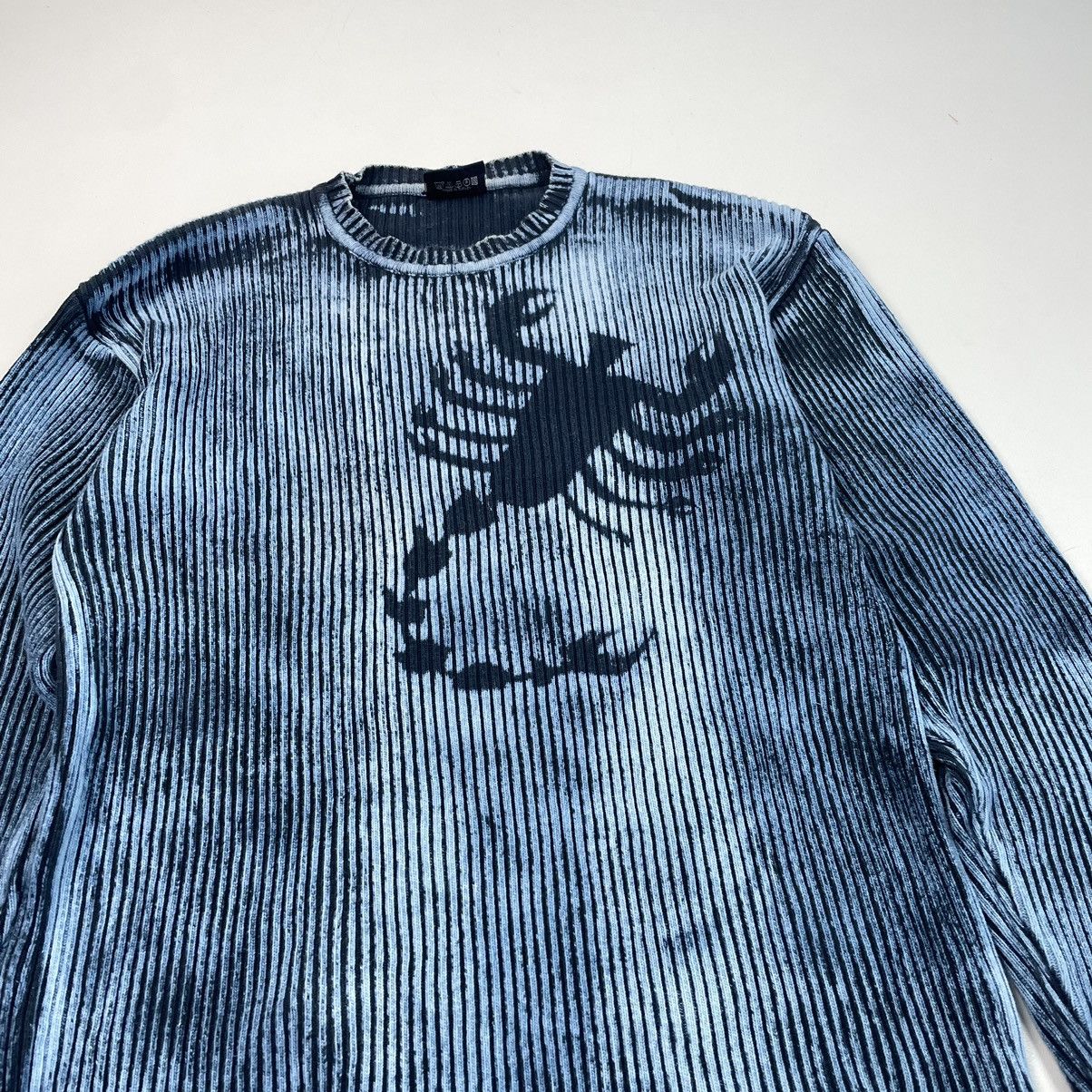 Japanese Brand × Vintage Vintage Y2K 00s Distressed Punk Sweater knit Size US L / EU 52-54 / 3 - 8 Thumbnail