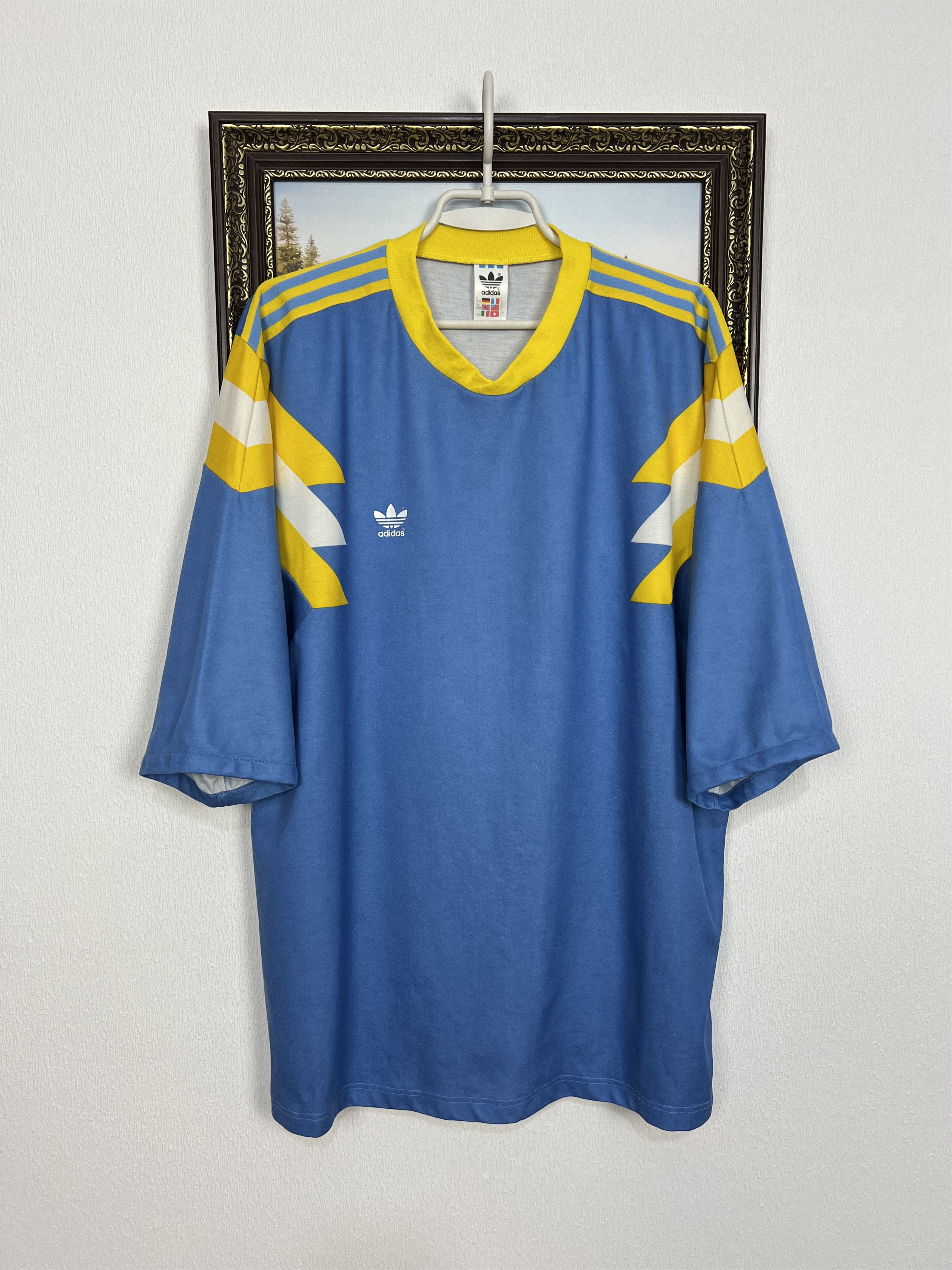 Adidas Vintage 90's Adidas Football Template Shirt Jersey Trikot Size US XL / EU 56 / 4 - 1 Thumbnail