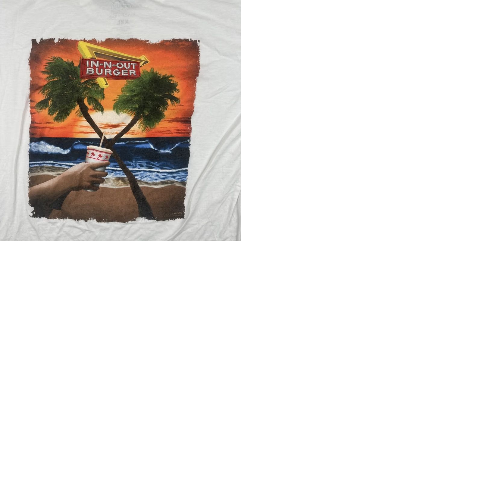 Vintage VINTAGE In-N-Out Burger XXL White T Shirt Graphic Print Tee 2015 Sean Ellingson Mens Short Sleeve Crew Neck Shirt Size US XXL / EU 58 / 5 - 10 Thumbnail