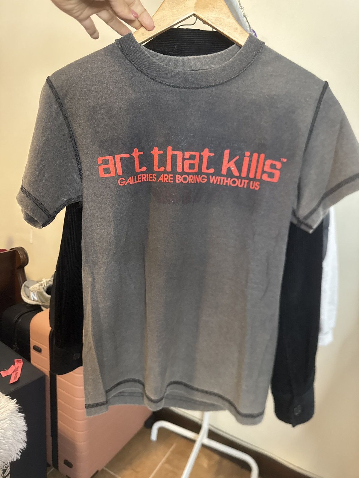 Gallery Dept. Gallery Dept. - Reversible Tee - “Art that Kills” - Grey Size US XS / EU 42 / 0 - 3 Thumbnail