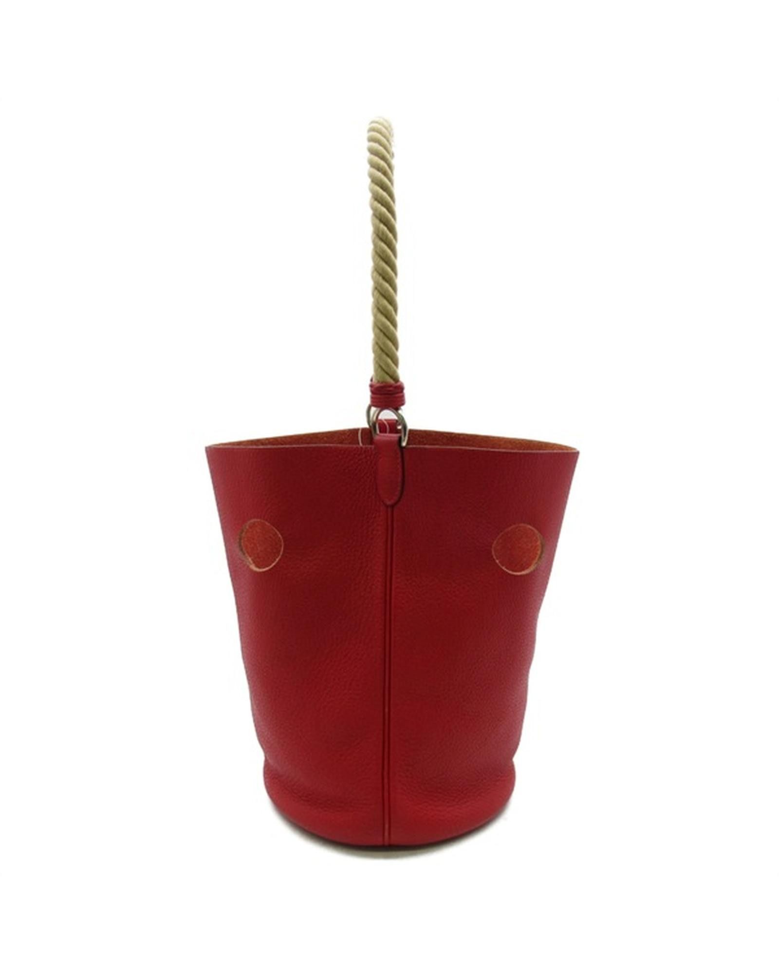 image of Hermes Red Clemence Mangeoire Pm Bag In Excellent Condition, Women's