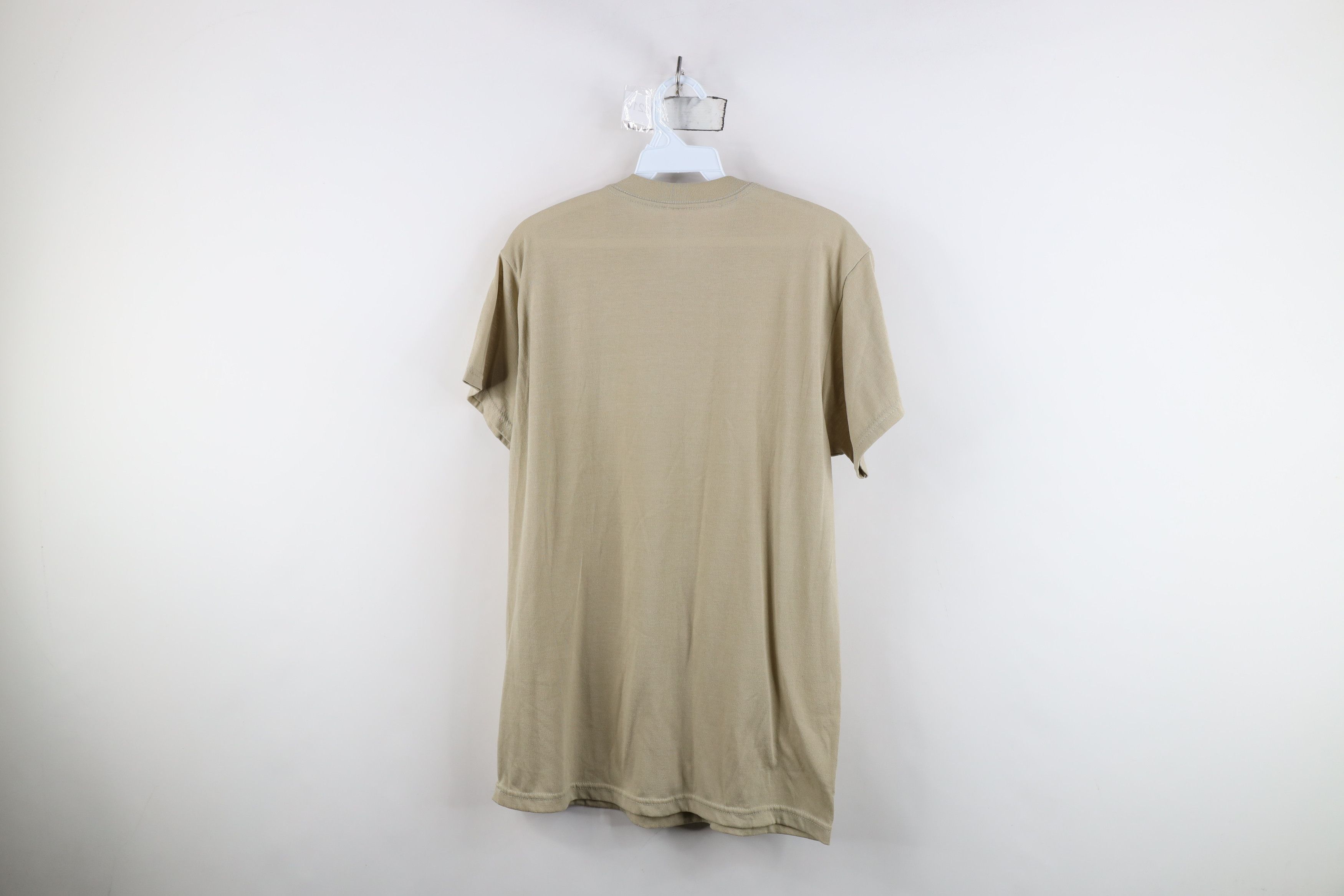 Vintage Vintage 90s Y2K Streetwear Blank Knit T-Shirt Beige USA Size US M / EU 48-50 / 2 - 8 Thumbnail