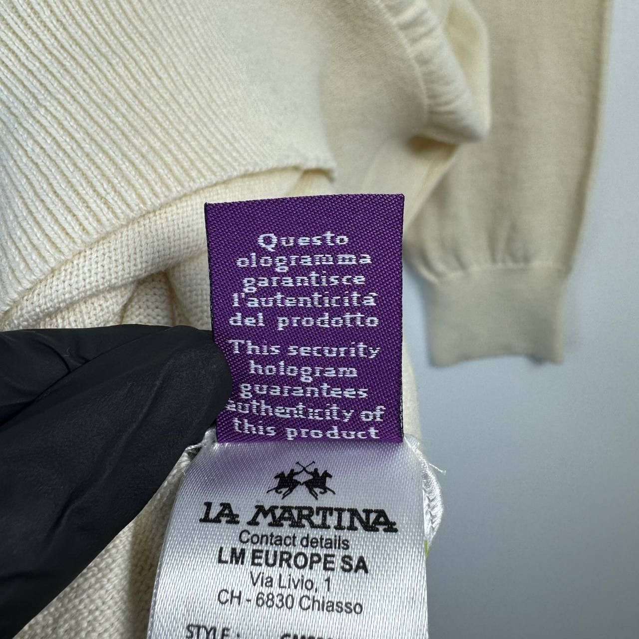 La Martina La Martina Half Zip Cashmere #2 Blend Cream Pullover XL Size US XL / EU 56 / 4 - 6 Thumbnail