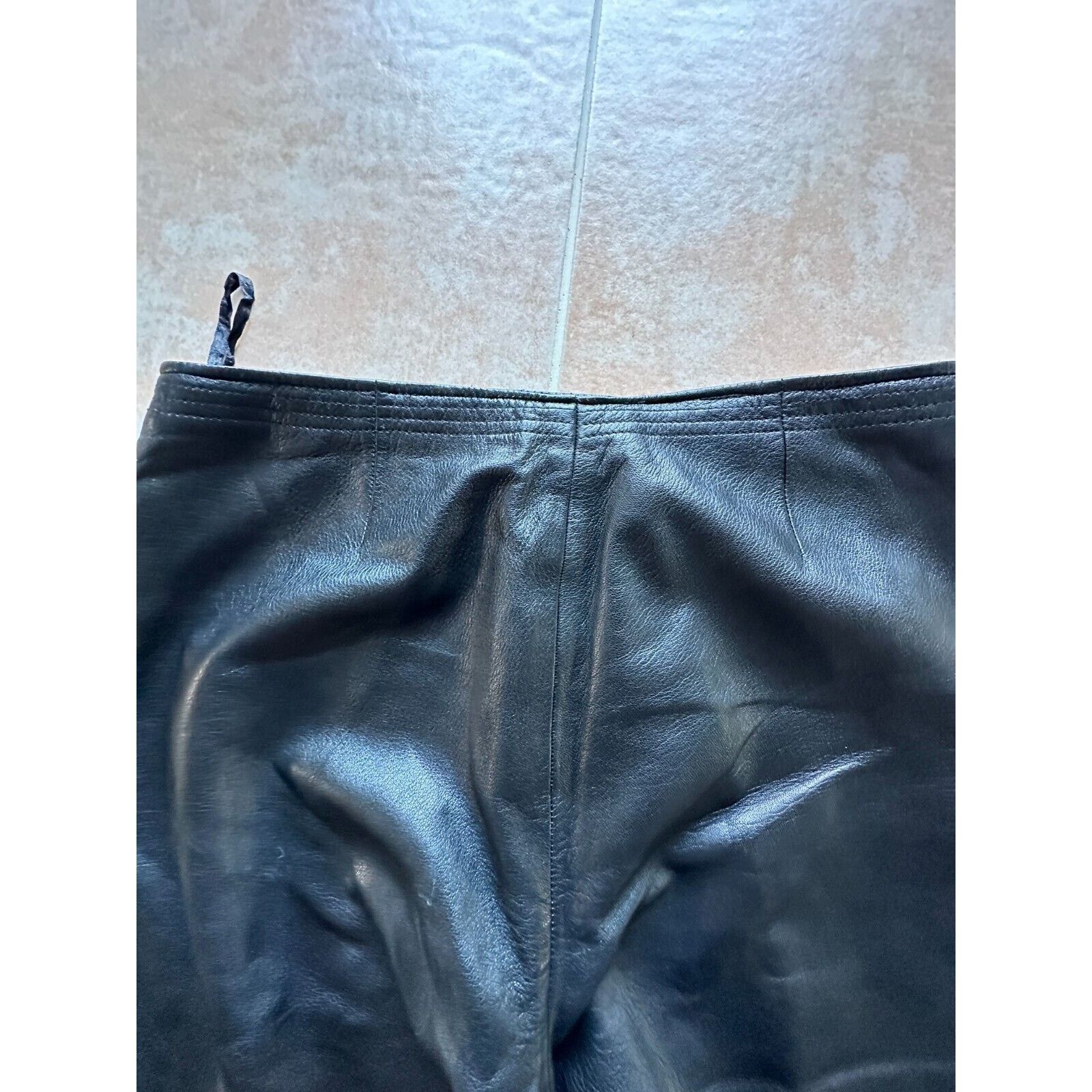 Anne Klein AK Anne Klein Leather Black pants Women size 10 Size 32" / US 10 / IT 46 - 5 Thumbnail