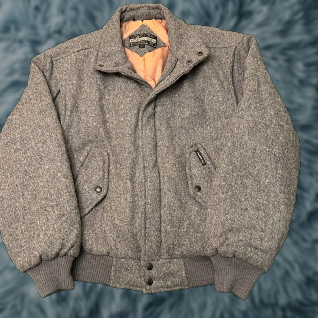 Members Only VINTAGE Members Only Jacket Wool Gray 80s 90s Large Men Size L Zip Snap NYLON Lining 100% Wool Coat VTG Size US L / EU 52-54 / 3 - 1 Thumbnail