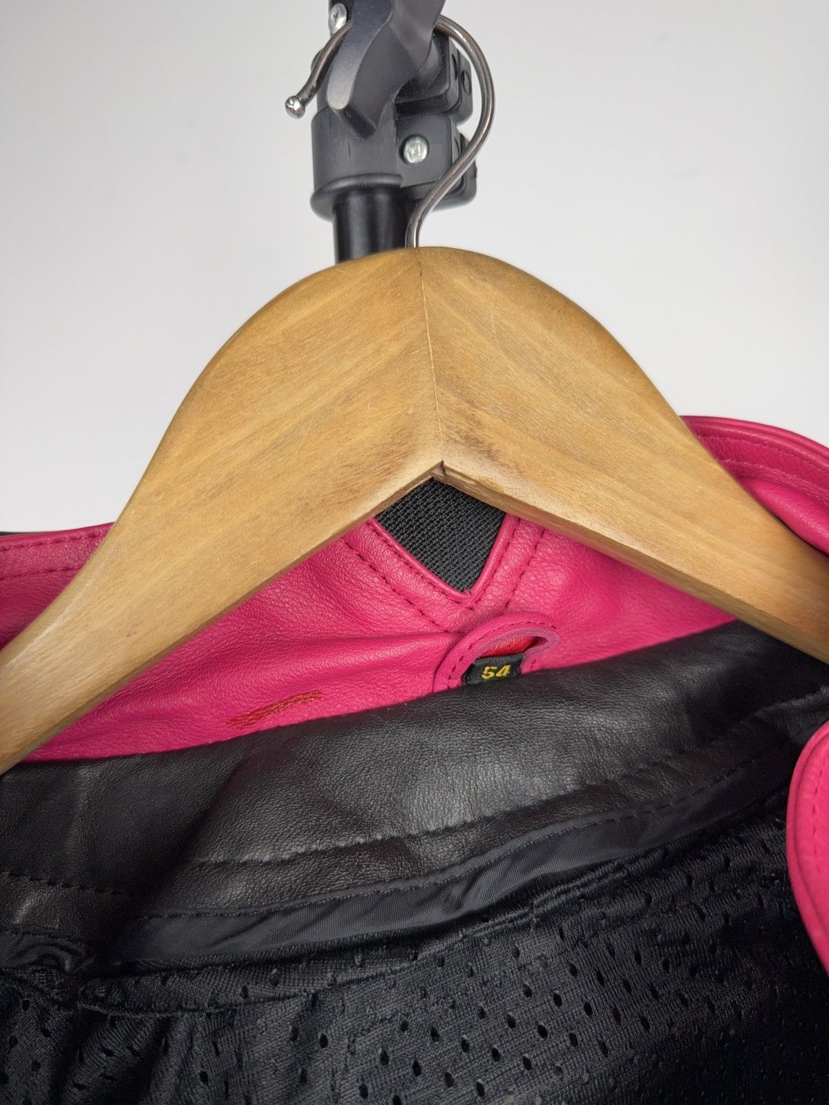 Genuine Leather Vintage 00s Leather Moto Racing Jacket Pink Black EU54 Size US L / EU 52-54 / 3 - 21 Thumbnail