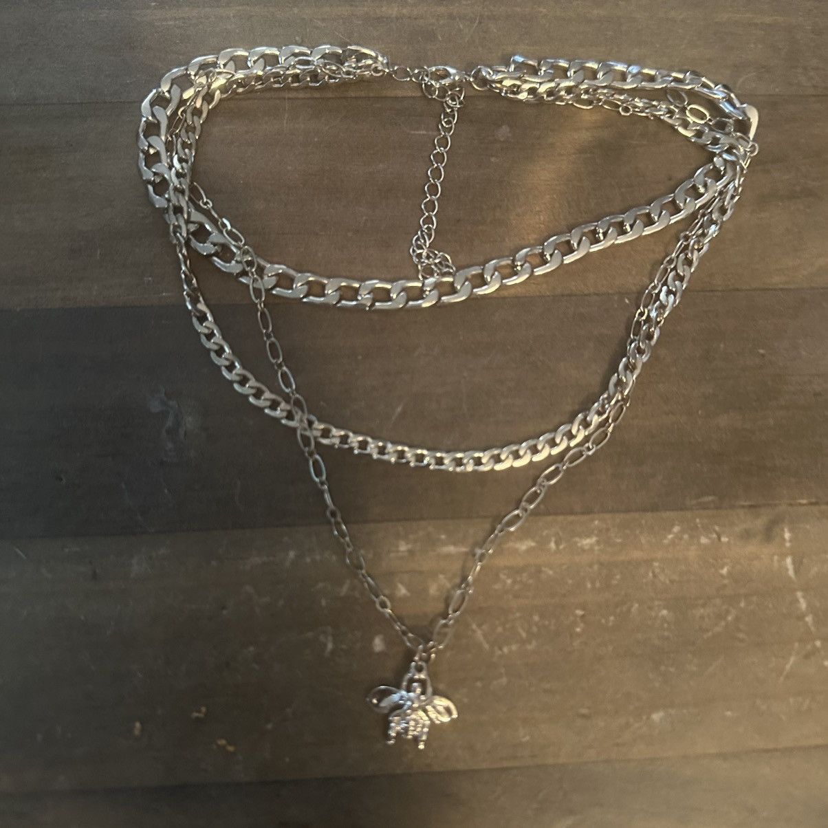 Other Gold tone triple strand choker bumble bee pendant necklace Size ONE SIZE - 2 Thumbnail