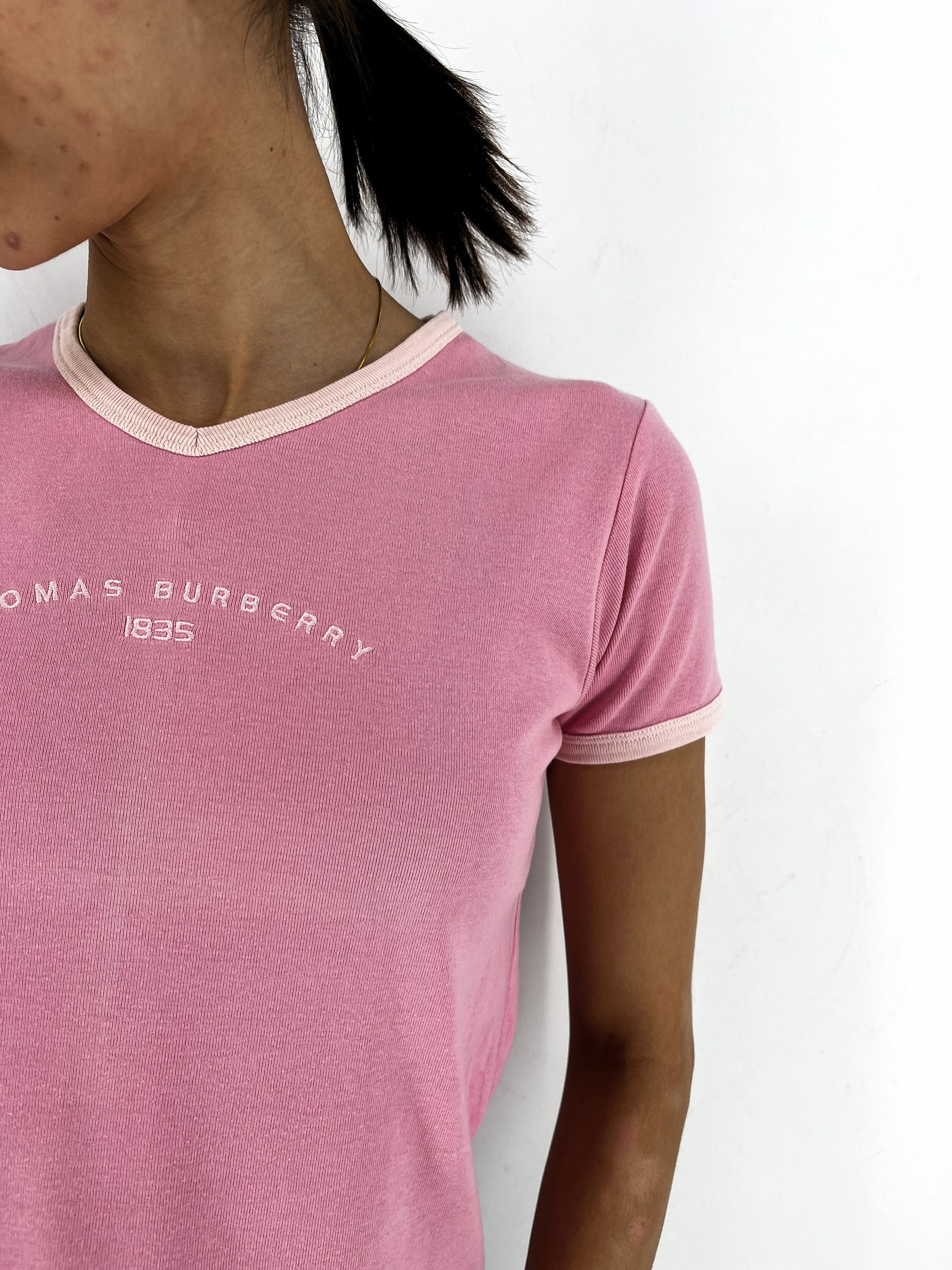Burberry Vintage Casual Rare Thomas Burberry t-shirt PINK Size M Size M / US 6-8 / IT 42-44 - 4 Thumbnail