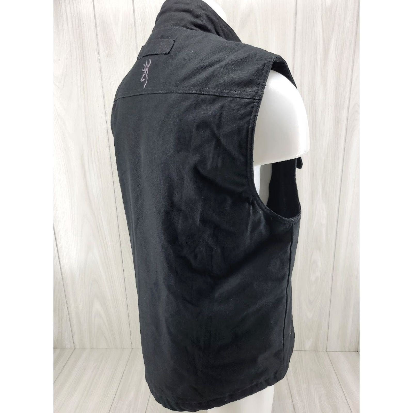 Vintage Browning Mens Large Canvas Vest Jacket Black Size US L / EU 52-54 / 3 - 5 Thumbnail