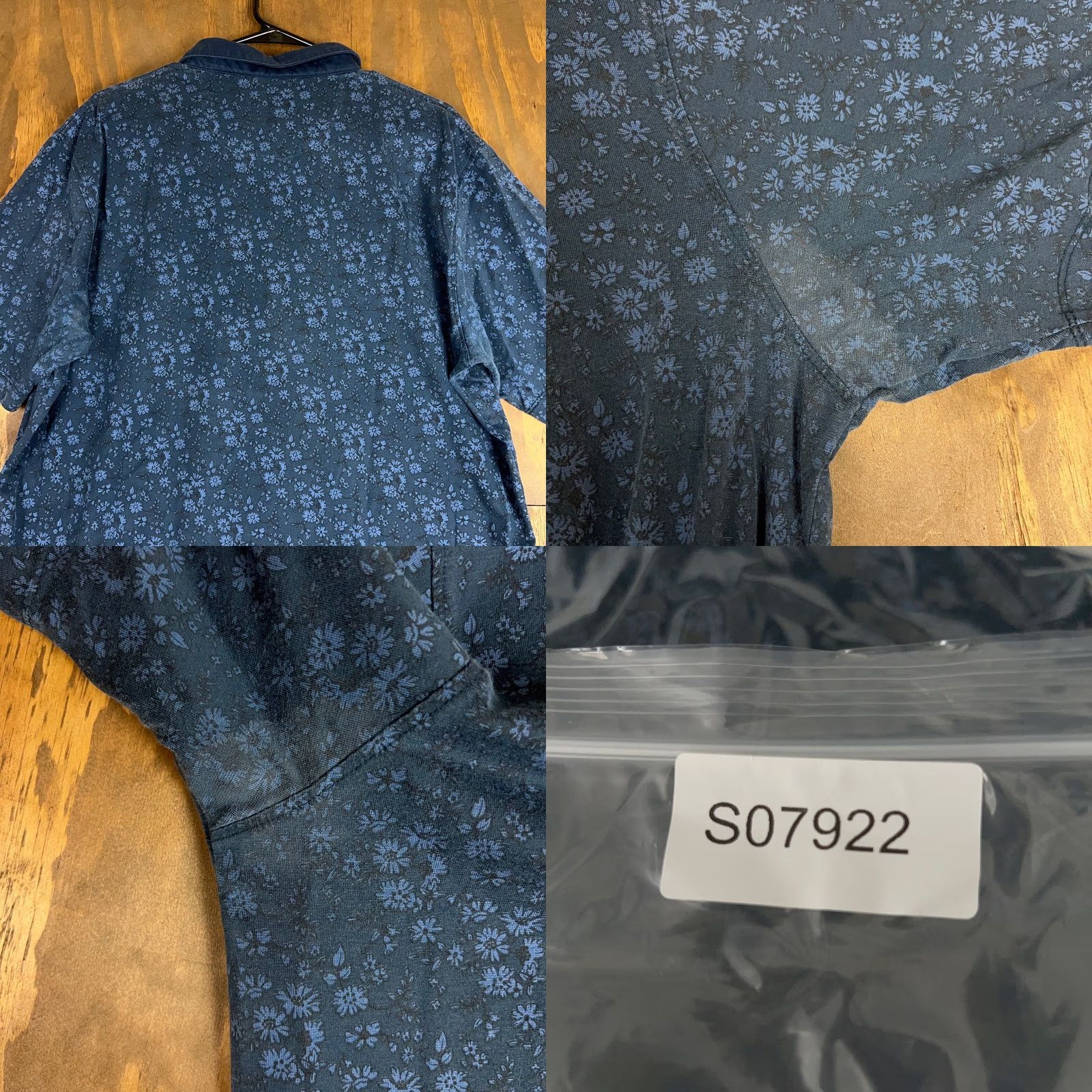 Mizzen+Main Mizzen + Main Mens Shirt Blue Floral Performance Polo XXL Shirt Short Sleeve Button-Down 2XL Athletic Golf Casual All Seasons Menswear Size US XXL / EU 58 / 5 - 9 Thumbnail