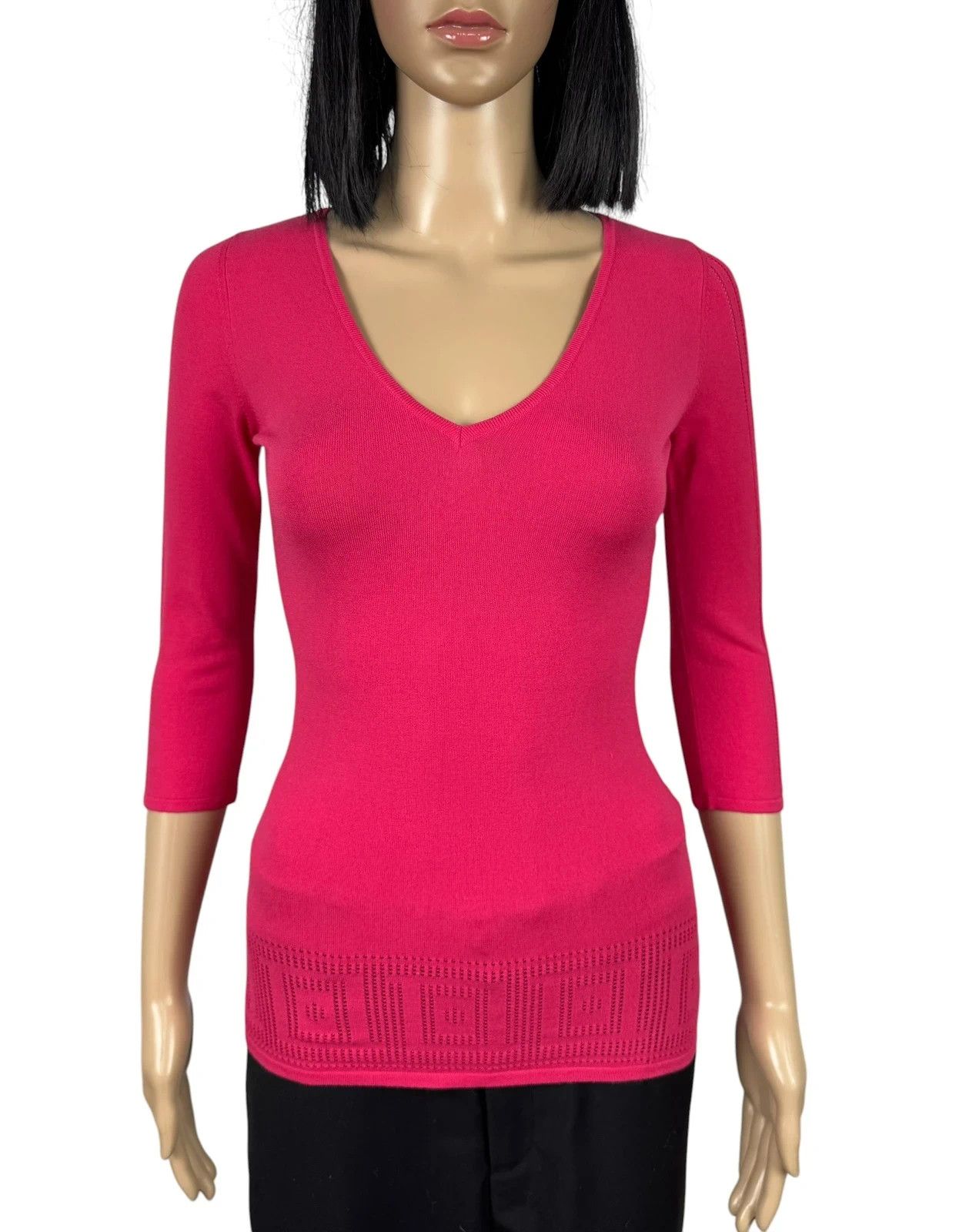Versace Versace Collection Top 3/4 Sleeve Viscose Size S / US 4 / IT 40 - 2 Thumbnail