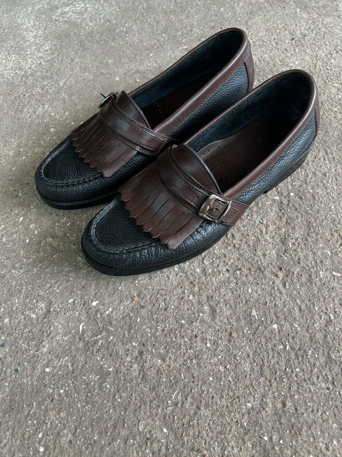 Bass Bass Black and Brown Loafers Size US 11 / EU 44 - 5 Thumbnail