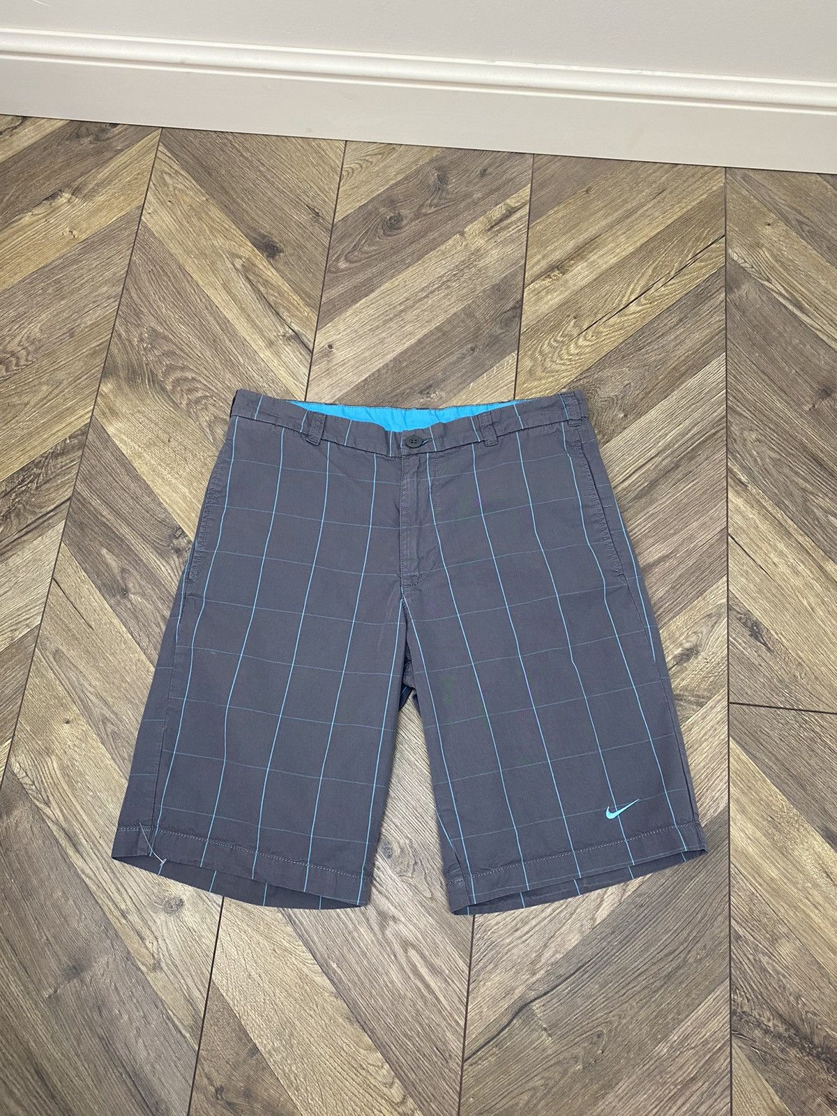 Nike × Vintage Vintage Nike y2k checkered chino shorts swoosh logo Size US 32 / EU 48 - 2 Thumbnail