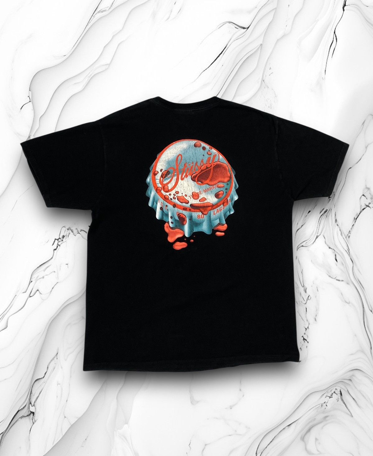 Stussy Stussy Bottlecap Big Logo Streetwear T Shirt Size US L / EU 52-54 / 3 - 1 Thumbnail