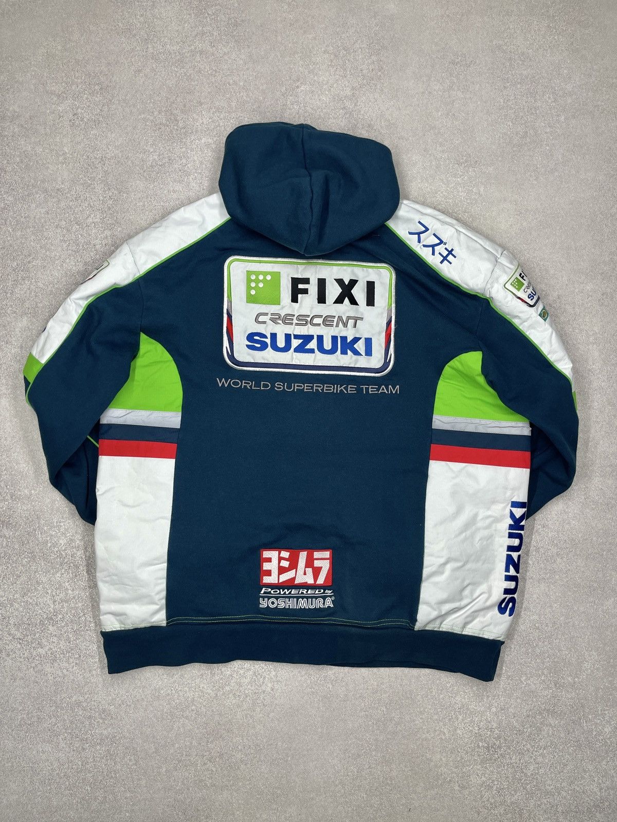Formula 1 Suzuki Fixi Crescent Racing Superbike Team Hoodie Yoshimura Size US L / EU 52-54 / 3 - 2 Thumbnail
