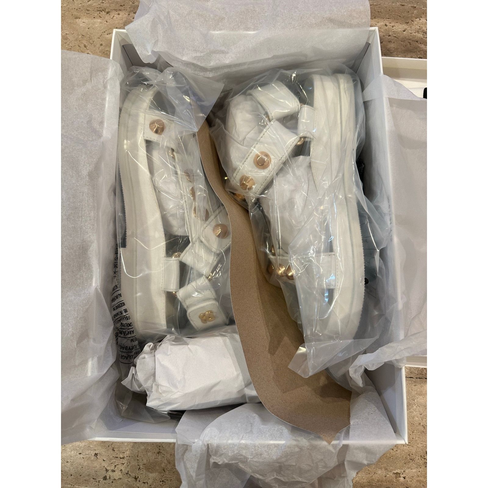 Sandro NEW Sandro Embellished Elympia leather sandals White 36/ 5.5 Size US 5.5 / IT 35.5 - 10 Thumbnail