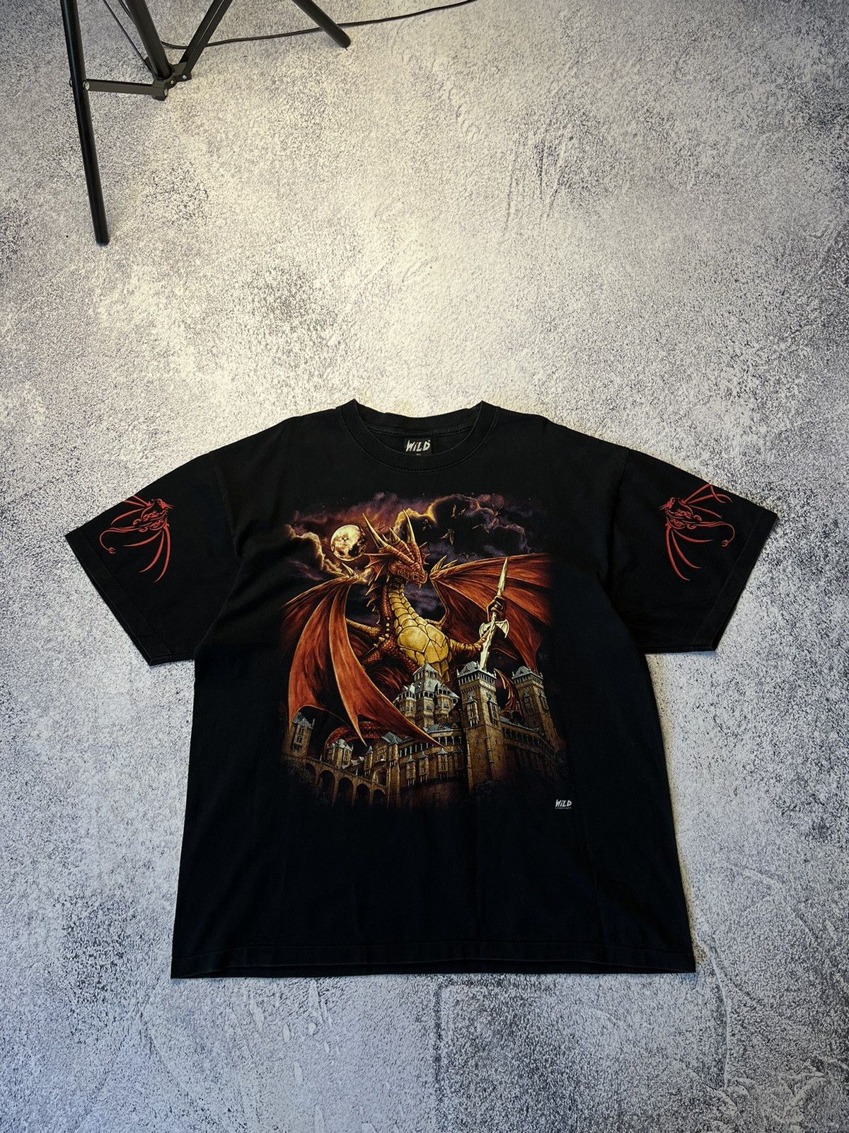 Vintage Vintage Horror overprint Dragons wild tee 90's Size US XXL / EU 58 / 5 - 1 Thumbnail
