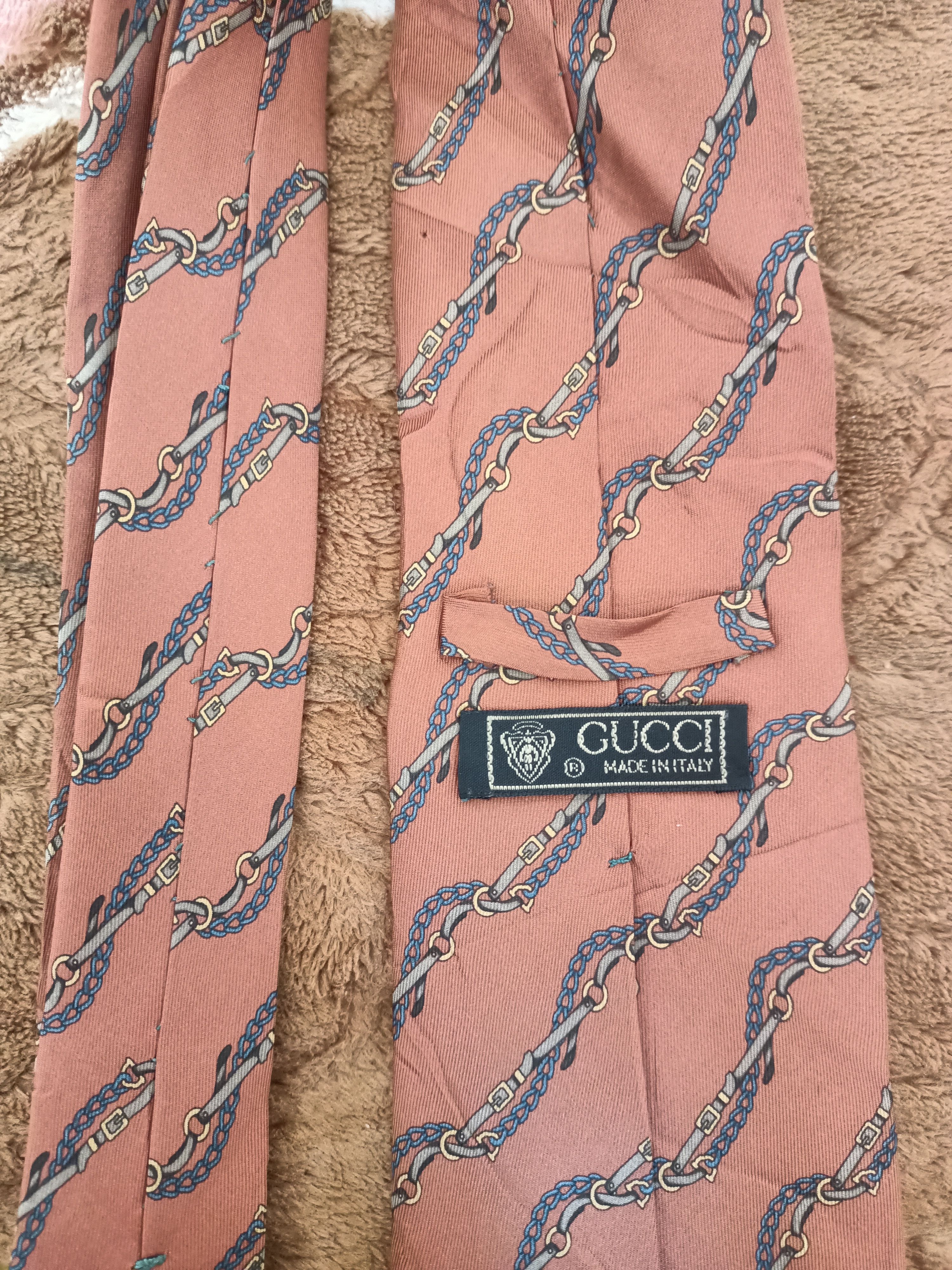 Gucci Vintage Gucci Made in Italy neckties Size ONE SIZE - 4 Thumbnail