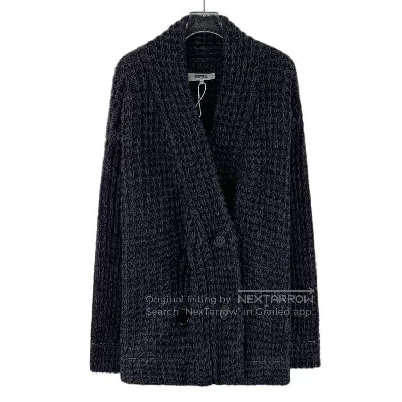Maison Margiela Maison Margiela Dark gray knitted cardigan coat Size S / US 4 / IT 40 - 1 Thumbnail
