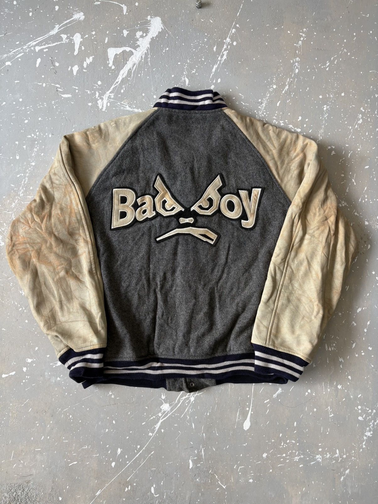 Vintage Vintage Distressed Bad Boy Embroidery Wool Varsity Jacket Size US L / EU 52-54 / 3 - 3 Thumbnail