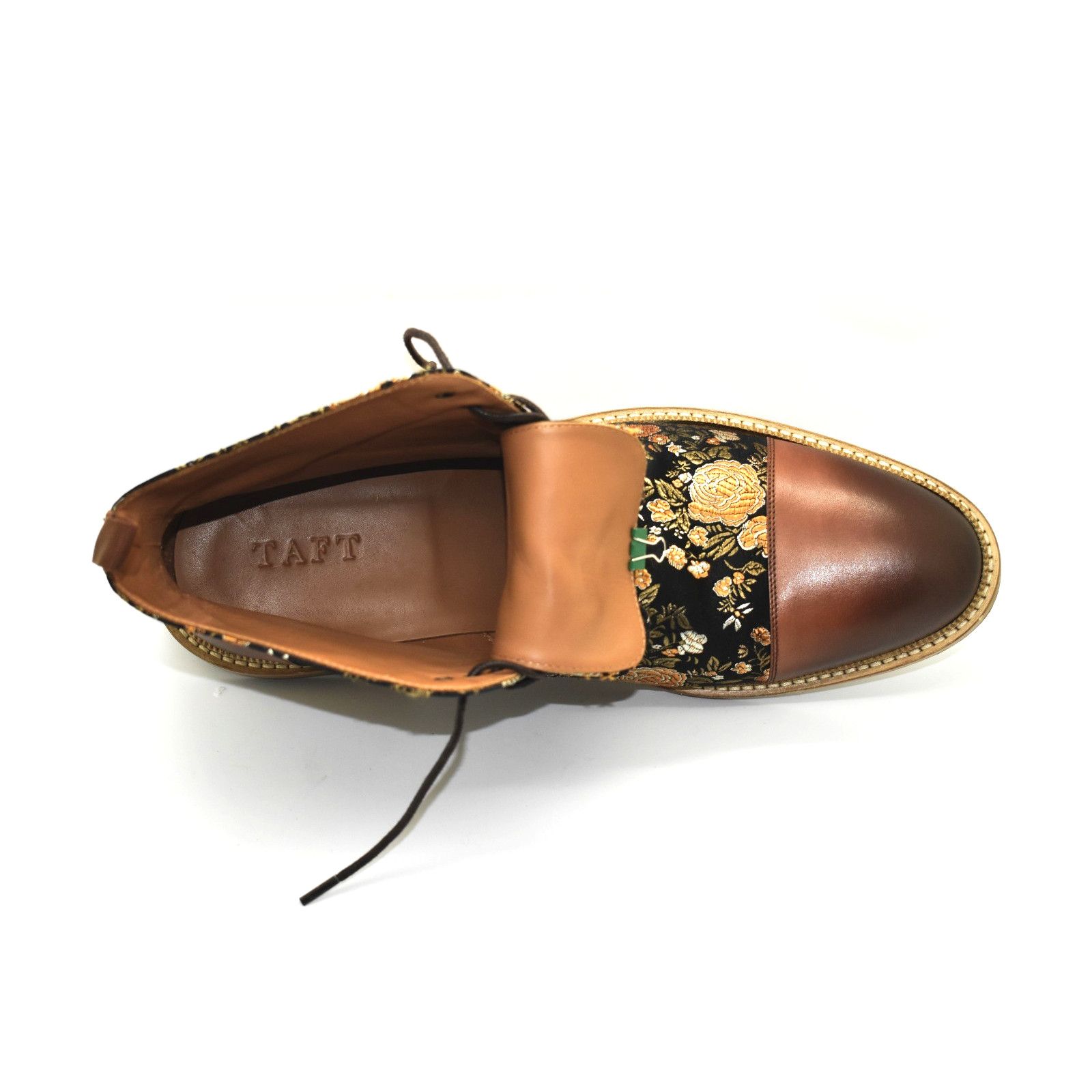 TAFT TAFT The Jack Floral Jacquard & Leather Cap Toe Boots Sz 46 Size US 13 / EU 46 - 7 Thumbnail