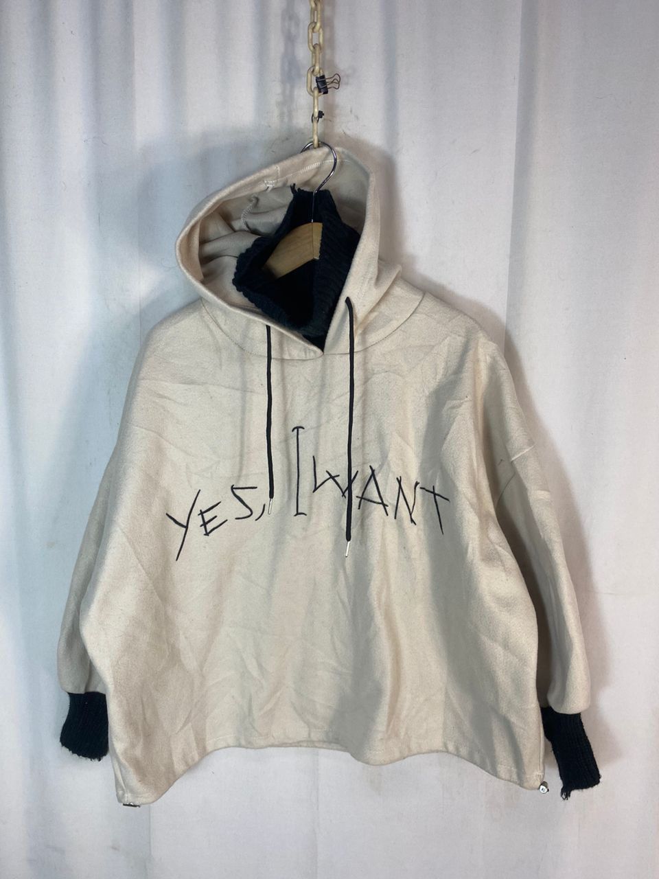 Other Yes, I want spellout beggie croptop hoodie Size L / US 10 / IT 46 - 1 Thumbnail