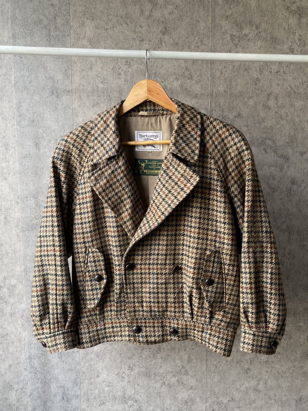 Burberry Prorsum Vintage 90s Burberrys X William Brown Scotland Wool Jacket Size US M / EU 48-50 / 2 - 1 Thumbnail