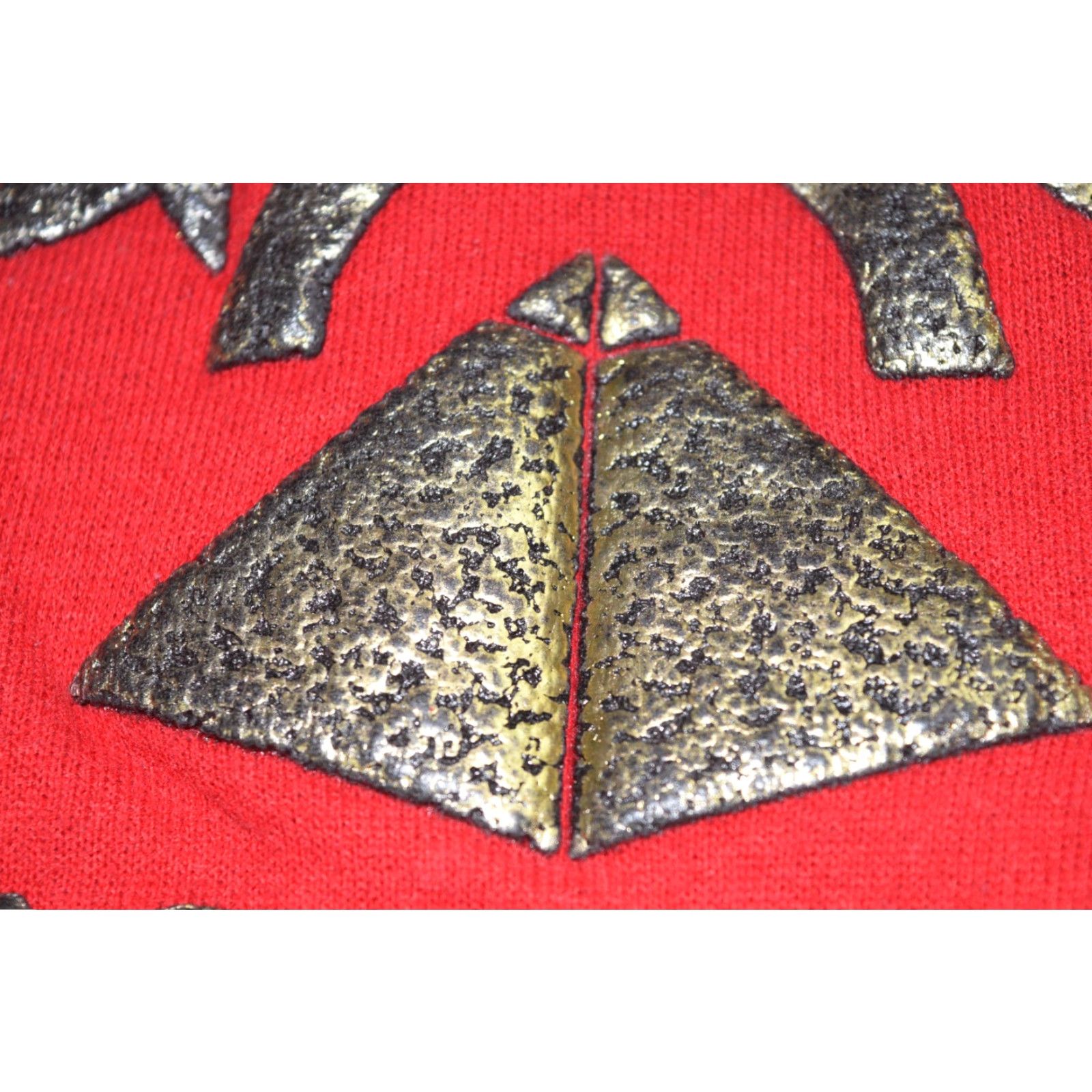 Jerzees VINTAGE 90S LUXOR LAX VEGAS CASINO PUFFY GOLD PRINT RED CREWNECK SWEATSHIRT L Size US L / EU 52-54 / 3 - 6 Thumbnail