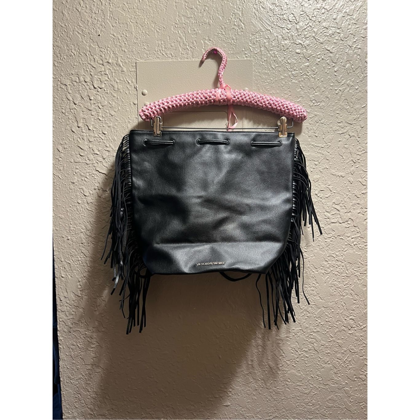 Victoria's Secret Victoria’s Secret Black Fringe Backpack Size ONE SIZE - 1 Thumbnail