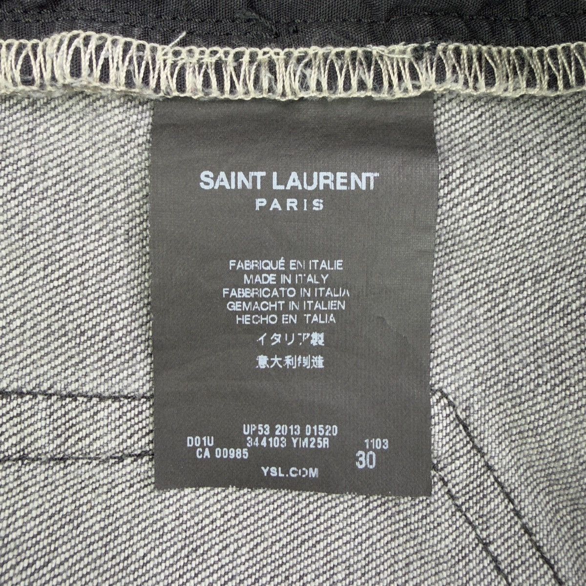 Saint Laurent Paris SAINT LAURENT PARIS SS14 GRAY D02 DENIM Size US 30 / EU 46 - 4 Thumbnail