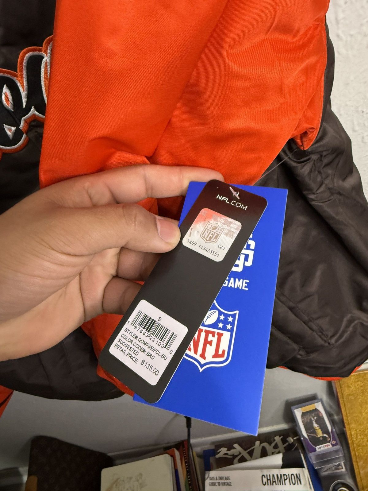 NFL Cleveland browns ultra game nfl bomber varsity jacket size S Size US S / EU 44-46 / 1 - 6 Thumbnail