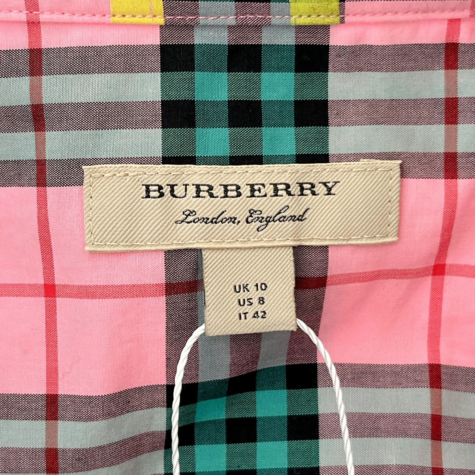 Burberry Burberry color block check collared shirt dress 10 Size M / US 6-8 / IT 42-44 - 7 Thumbnail