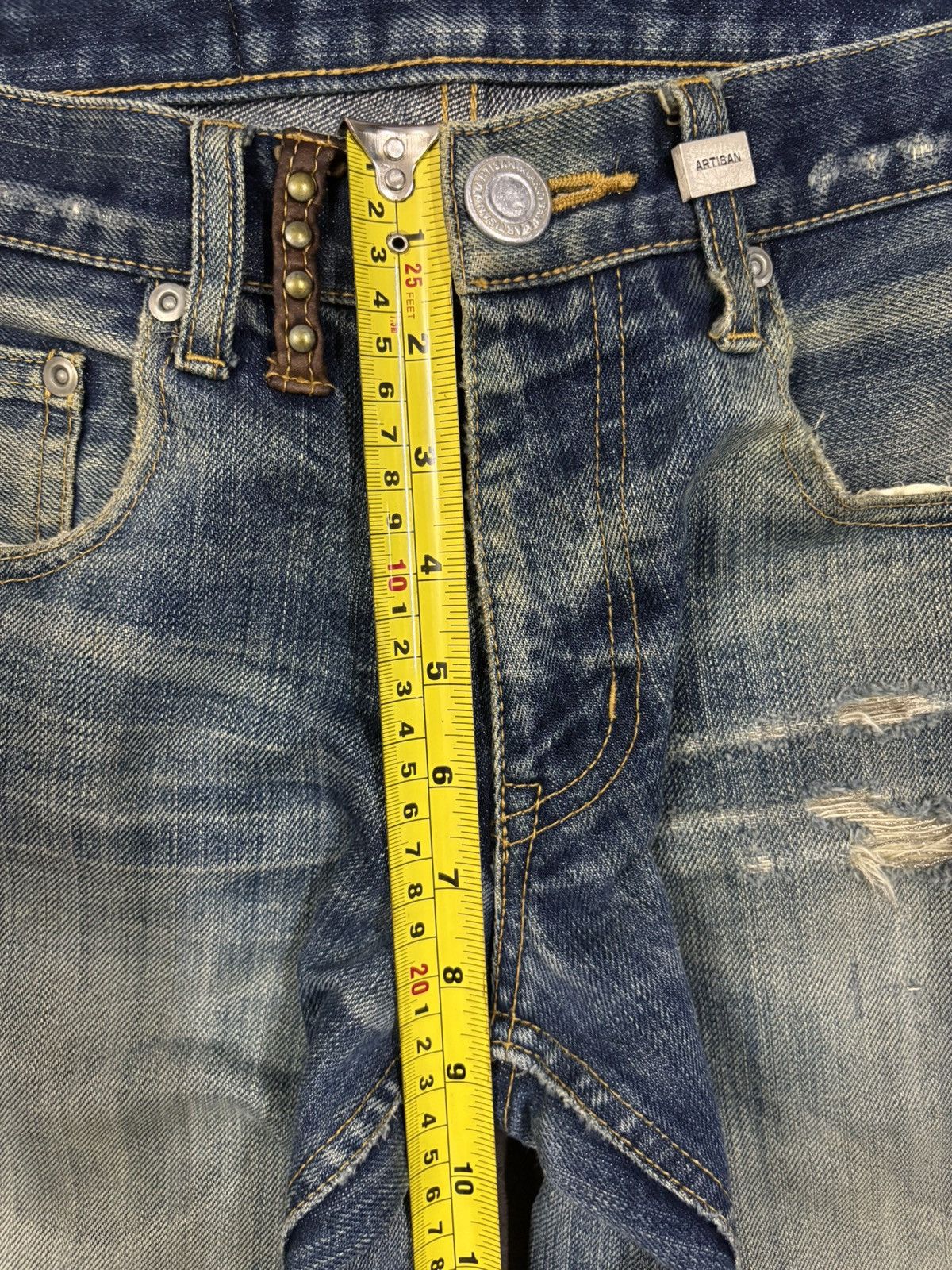 Studio D'Artisan Vintage Studio D’Artisan Studded Distressed Punk Jeans Size US 32 / EU 48 - 18 Thumbnail