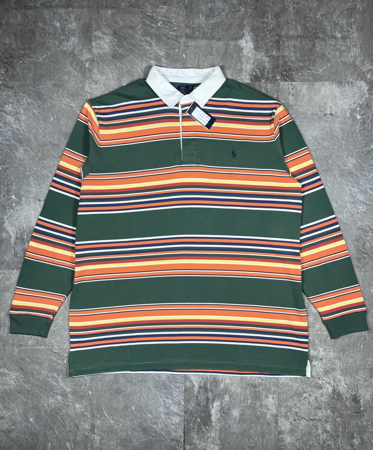 Polo Ralph Lauren Polo Ralph Lauren Multi-Color Striped Long Sleeve Rugby XXXL Size US XXL / EU 58 / 5 - 1 Thumbnail