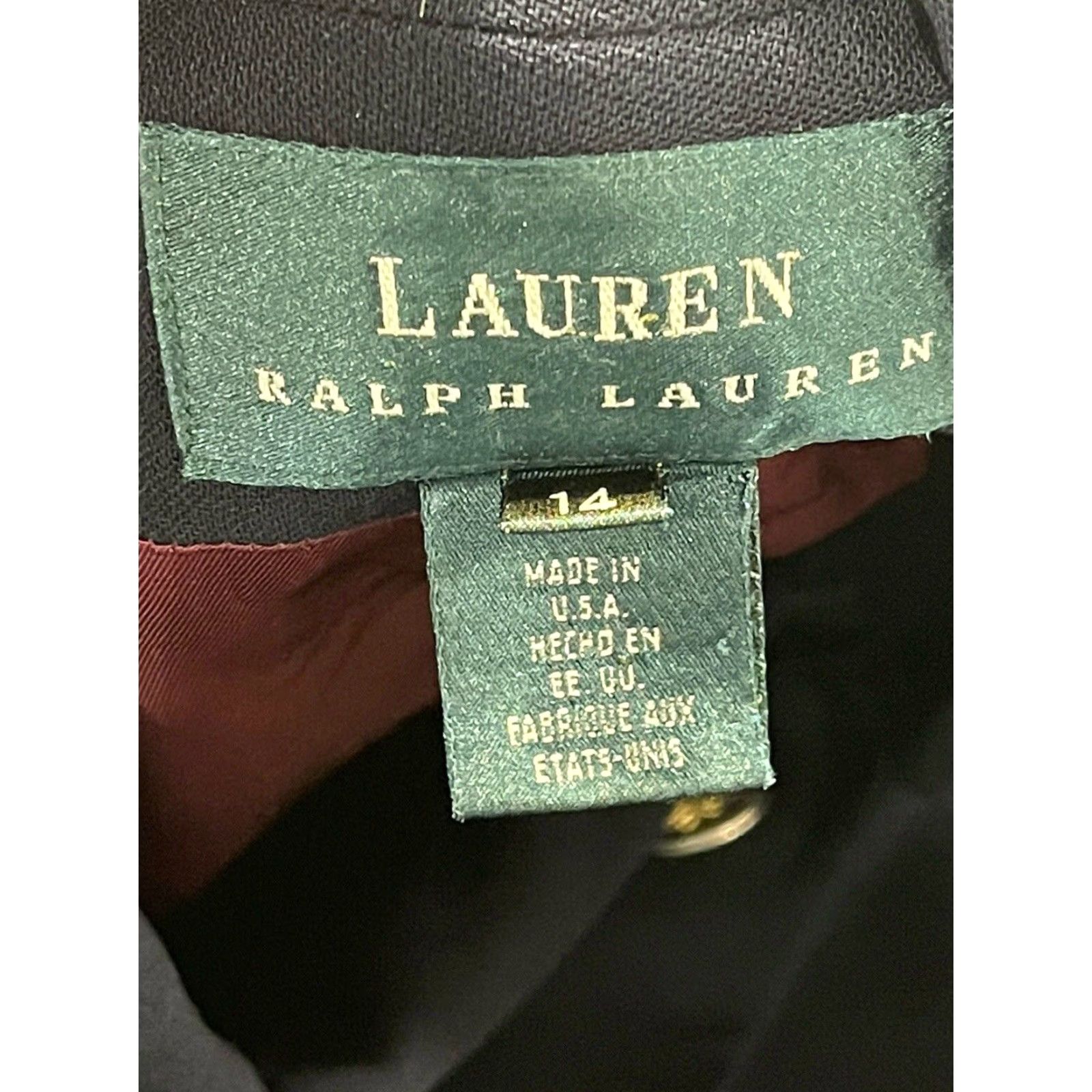 Ralph Lauren VTG Women's Lauren Ralph Lauren Suit Jacket Navy Blue Size 14 W/Pocket Emblem Size XL / US 12-14 / IT 48-50 - 8 Thumbnail