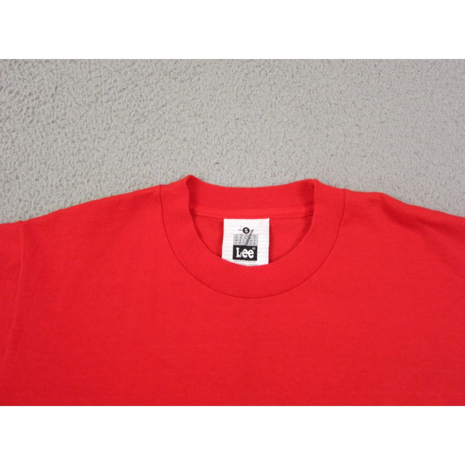 Lee VINTAGE Lee Shirt Womens Small Red Mens 90s Blank Heavyweight Cotton Casual Shirt S Red 80s 90s School Womens Size S / US 4 / IT 40 - 2 Thumbnail