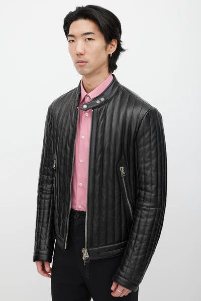 Tom Ford o1loc1c0525 TFL722 Leather Jacket in Black Size US S / EU 44-46 / 1 - 4 Thumbnail