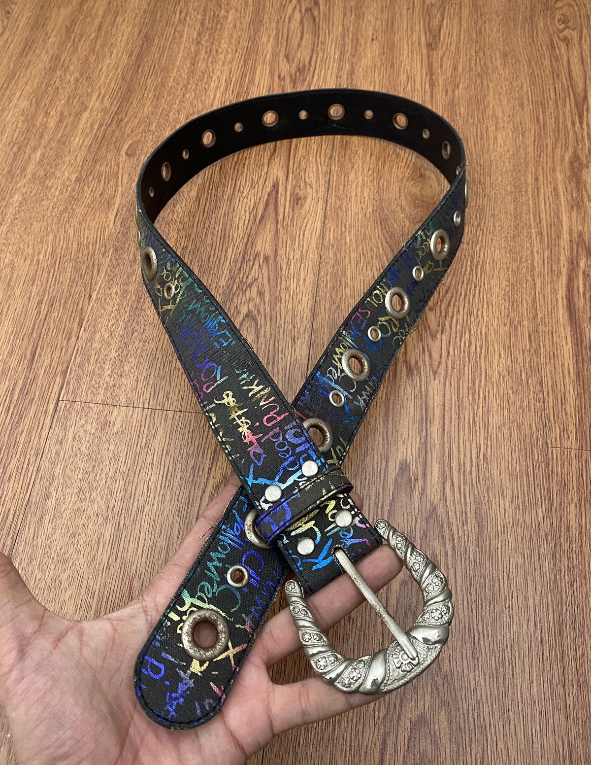 If Six Was Nine × Japanese Brand × Le Grande Bleu (L.G.B.) Graffiti ringer belt Size ONE SIZE - 2 Thumbnail