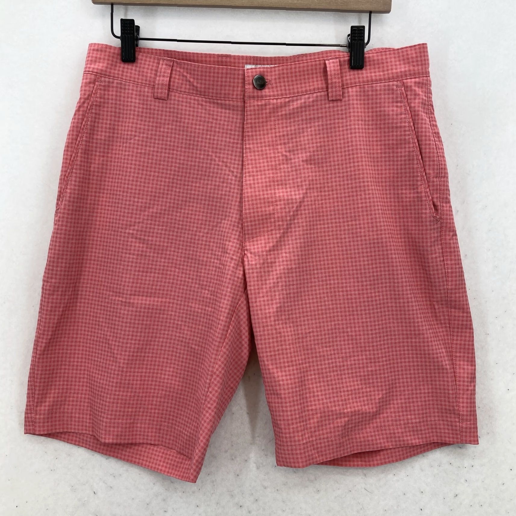 Peter Millar Peter Millar Mens Shorts 32 Gingham Performance Golf Stretch Lightweight Summer Size US 32 / EU 48 - 2 Thumbnail