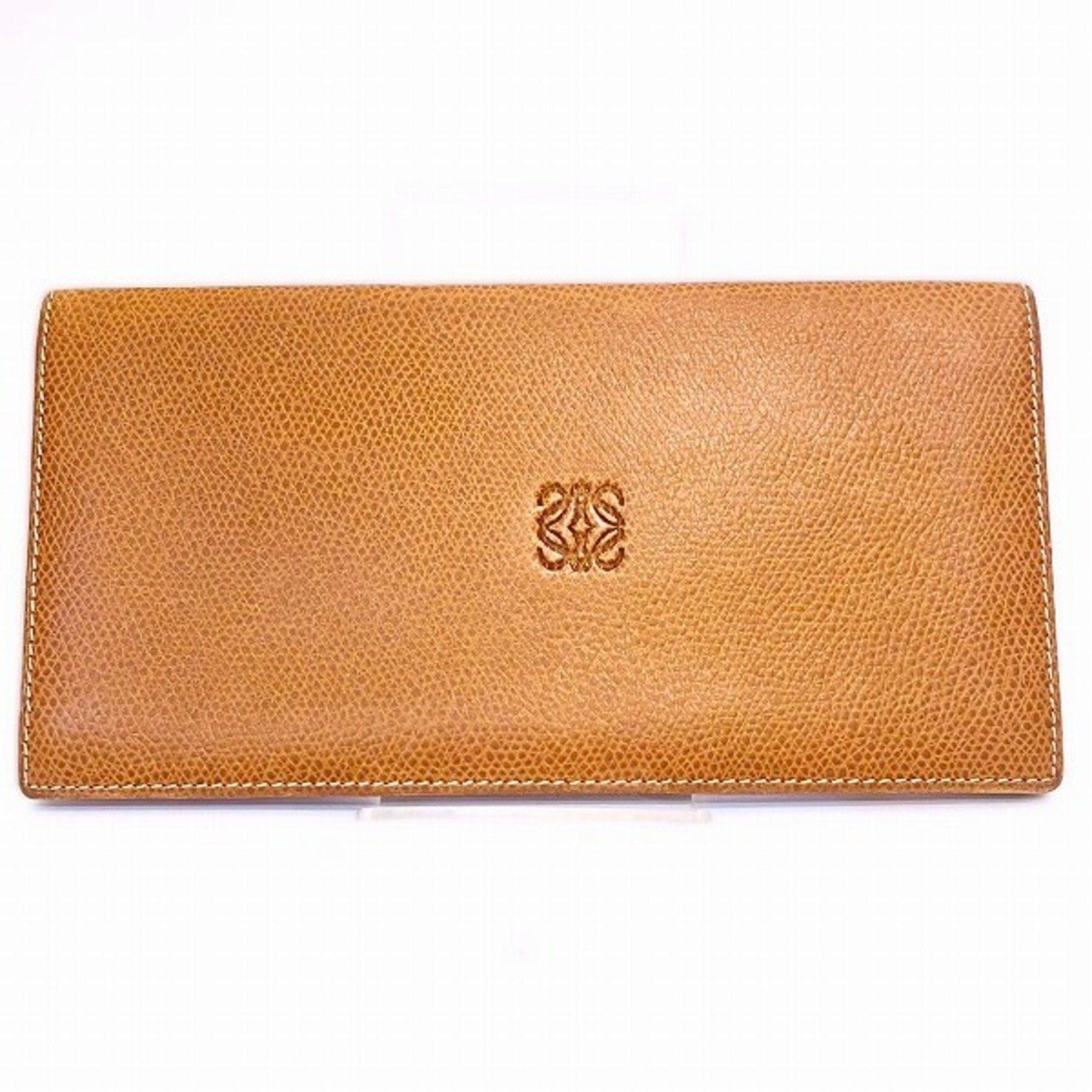 image of Loewe Anagram Billfold Long Wallet Bi-Fold Men's Women's in Brown