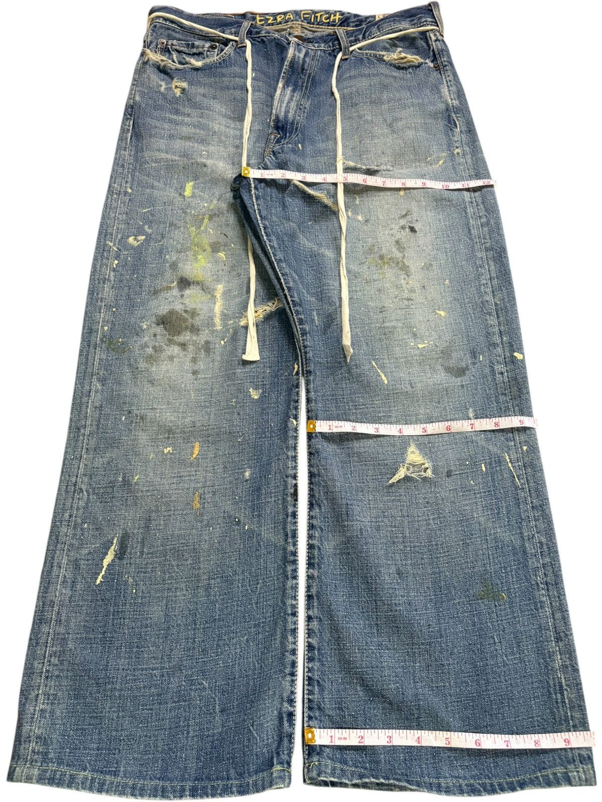 Japanese Brand Vintage Japanese Brand Mud Wash Paint Distress Bootcut Jeans Size US 30 / EU 46 - 15 Thumbnail