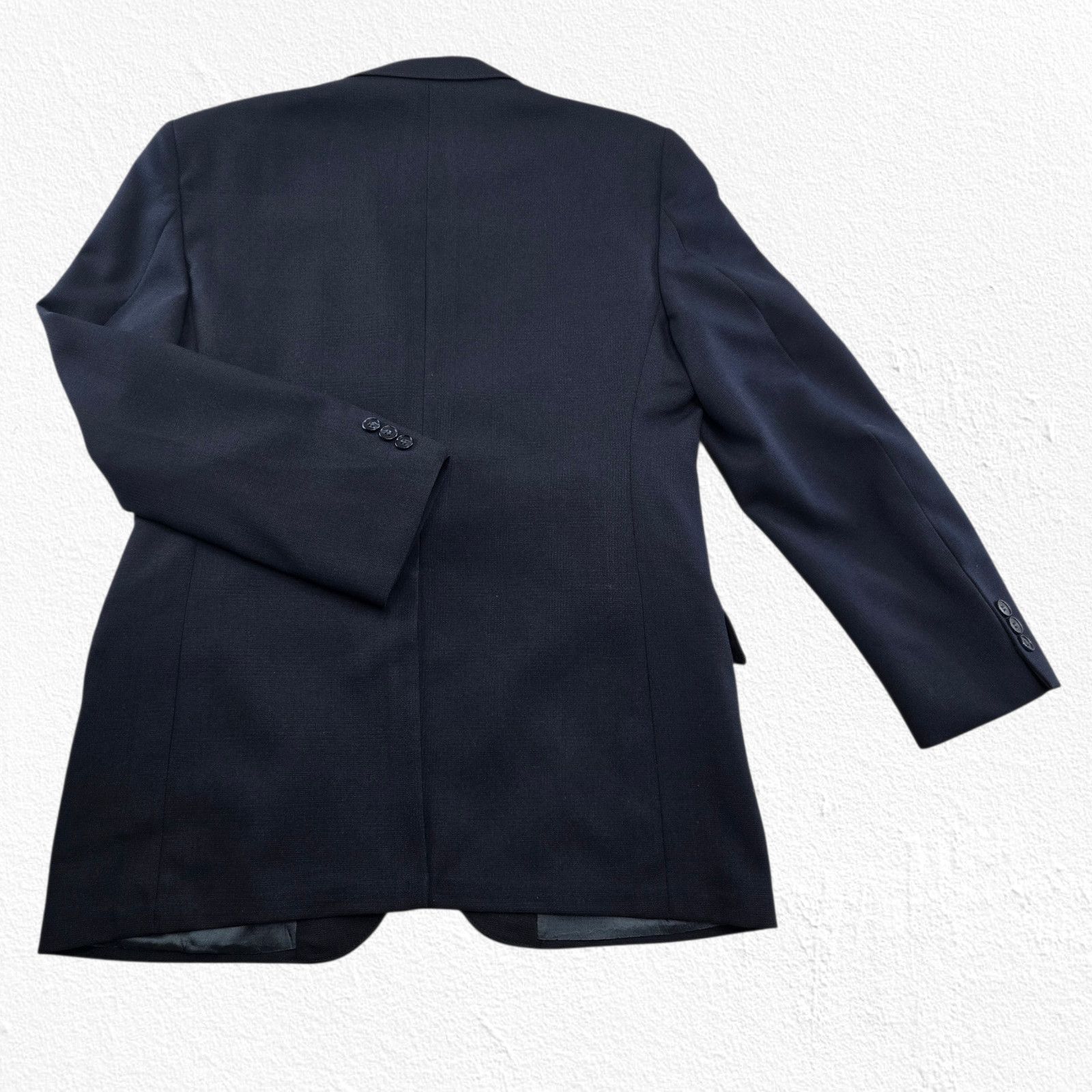 Vintage 70s Navy Blue Wool Blazer Sport Coat Size 40R Size 40R - 10 Thumbnail