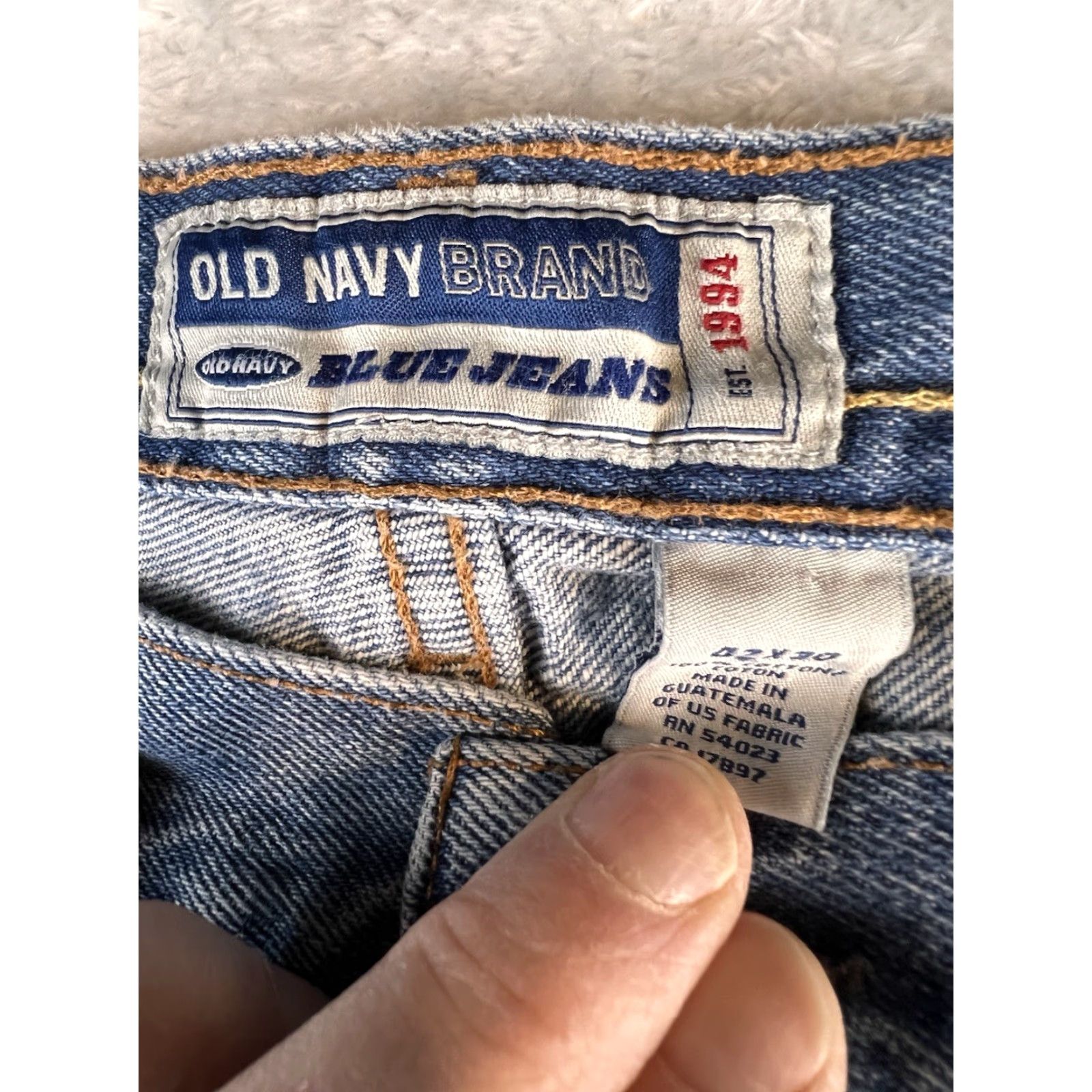 Old Navy VINTAGE Old Navy Jeans Mens 42 x 30 Regular Baggy Relaxed Loose Straight Blue Denim 90s Y2K Mens Size US 42 / EU 58 - 4 Thumbnail