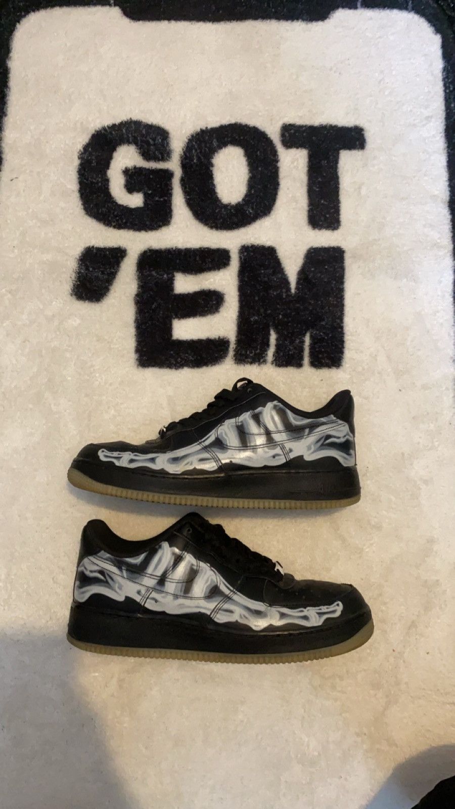 Nike Air Force 1 Skeleton Black Size US 7.5 / EU 40-41 - 1 Thumbnail